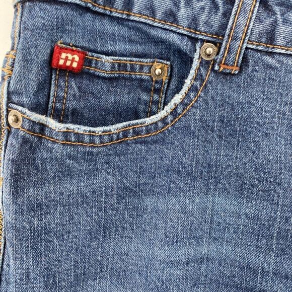 🎁5/$25 Moto Jeans Women 30 Skinny 5 Pocket Blue Denim Full Zip Button Closure - Picture 5 of 16